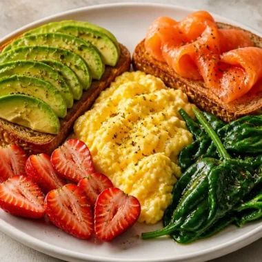 Breakfast Creamy Power Plate with nutritious ingredients for a healthy start.
