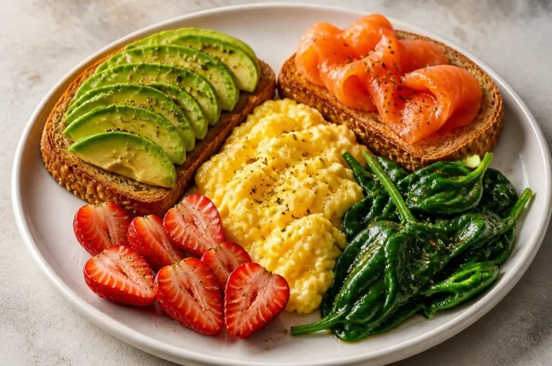 Breakfast Creamy Power Plate with nutritious ingredients for a healthy start.