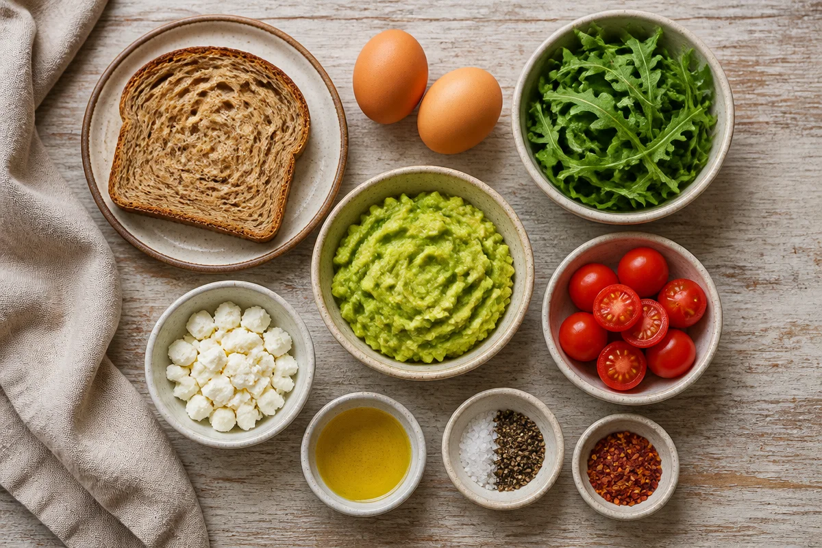 Creamy Avocado & Eggs Breakfast Plate