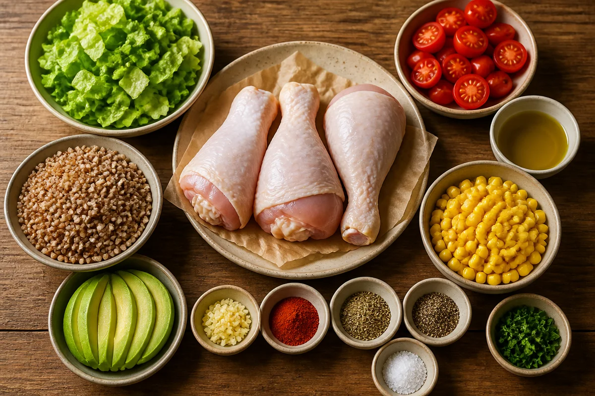 Crispy Herb Roasted Chicken Grain Bowl