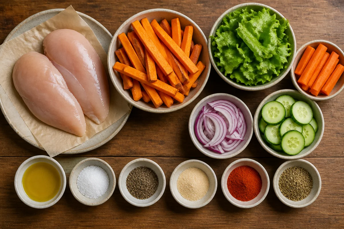 Grilled Chicken And Sweet Potato Plate
