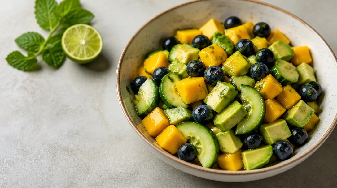 Fresh Mango Cucumber Salad With Blueberries And Avocado 31 Fresh Mango Cucumber Salad With Blueberries And Avocado