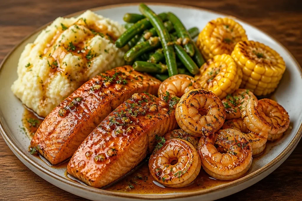one pan honey garlic salmon shrimp 2026 05 13 121504 1024x683 1 One-Pan Honey Garlic Salmon & Shrimp