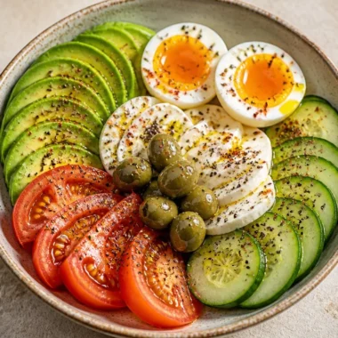 Silky Protein Breakfast Bowl filled with healthy ingredients for a nutritious breakfast.