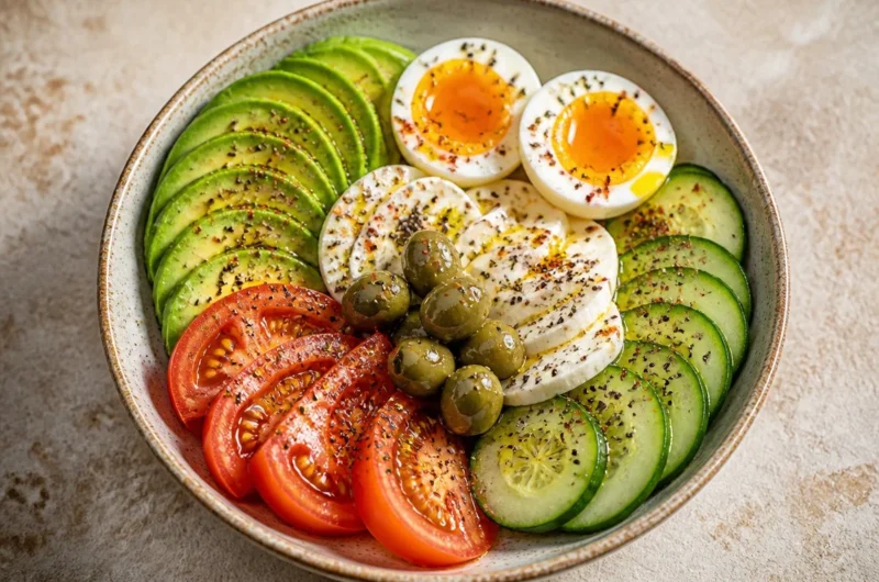 Silky Protein Breakfast Bowl filled with healthy ingredients for a nutritious breakfast.