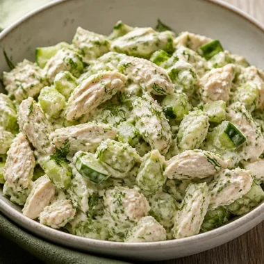 Creamy Greek Yogurt Rotisserie Chicken Cucumber Dill Salad 30 Creamy Greek Yogurt Rotisserie Chicken Cucumber Dill Salad in a bowl