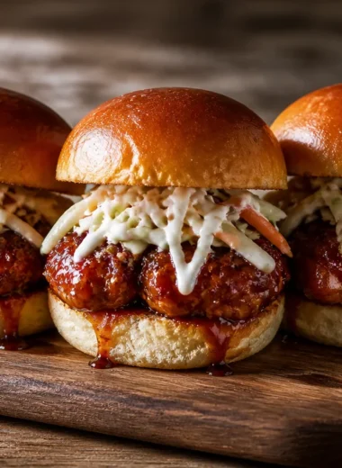 Crispy Honey Chipotle Garlic Chicken sliders served with dipping sauce