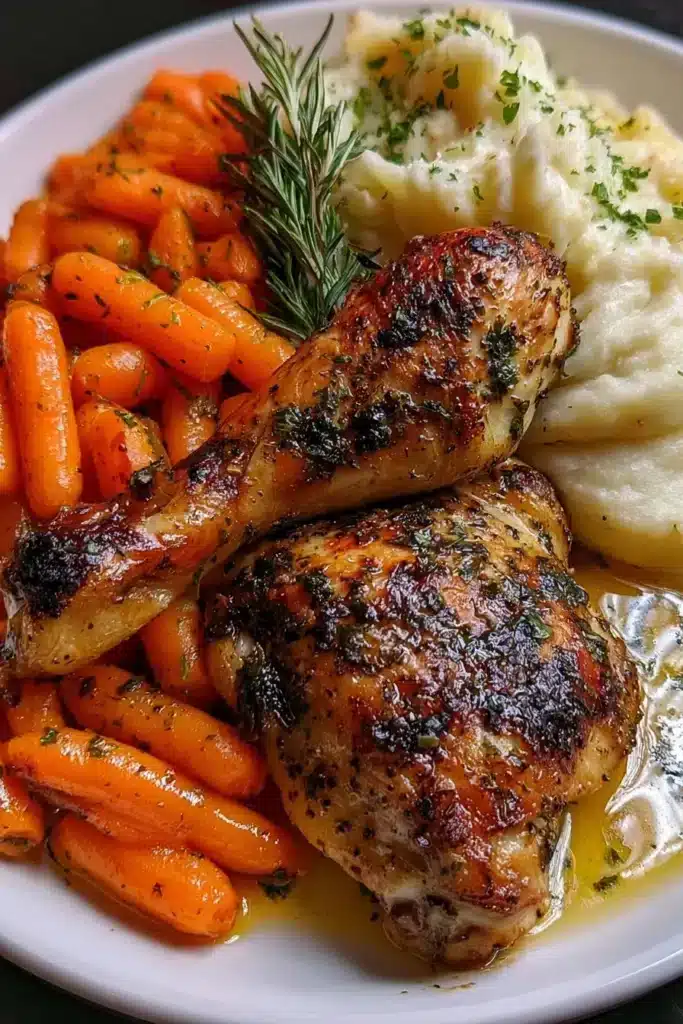 Herb Butter Roasted Chicken Drumsticks with Creamy Mashed Potatoes & Glazed Carrots 28 herb butter roasted chicken drumsticks with creamy 2026 07 11 184832 683x1024 1 Herb Butter Roasted Chicken Drumsticks with Creamy Mashed Potatoes & Glazed Carrots