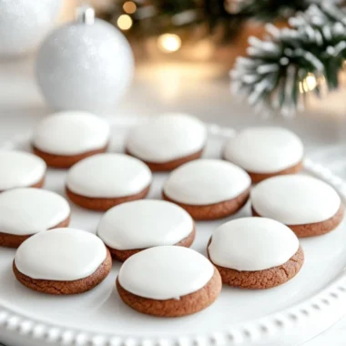 Homemade German Pfeffernüsse Cookies with spices and icing