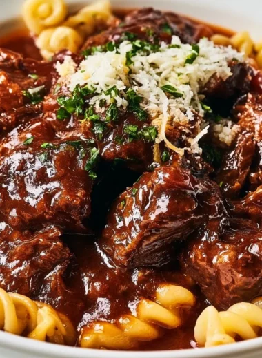 Bowl of authentic Hirschgulasch, a traditional German venison goulash dish.