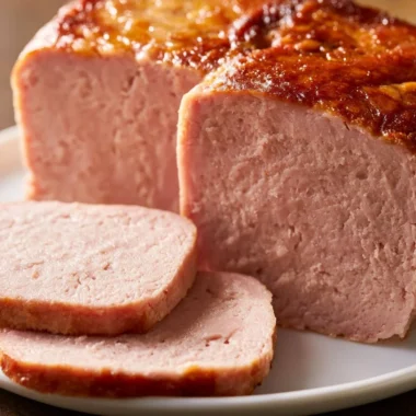 Authentisches Leberkäse-Rezept (Bayerischer Fleischkäse) 38 Authentic Bavarian Leberkäse served with sides