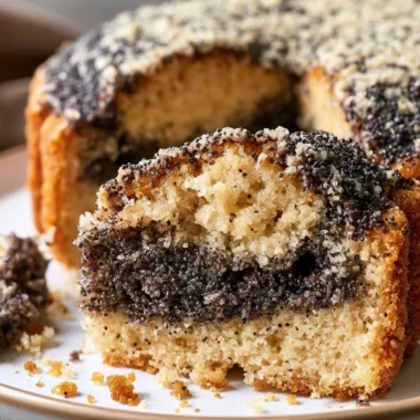 Mohnkuchen (German Poppy Seed Cake) 35 Delicious slice of Mohnkuchen, a traditional German poppy seed cake.