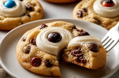 Spooky Monster Eyeball Cookies perfect for Halloween festivities.