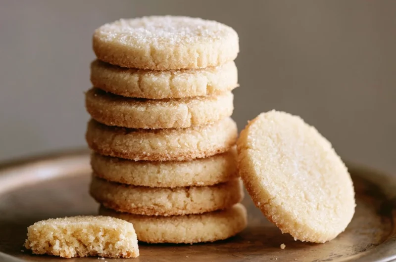 Traditional German Heidesand shortbread cookies made with brown butter