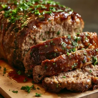 Traditional German Meatloaf (Hackbraten) 36 Delicious traditional German Meatloaf (Hackbraten) ready to serve.