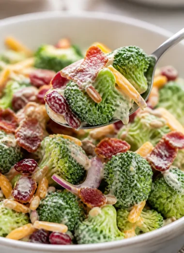 Festlicher Brokkoli-Salat für besondere Anlässe beeindruckend serviert