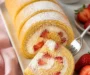 Himmlischer Erdbeer-Japanischer Kuchenrolle