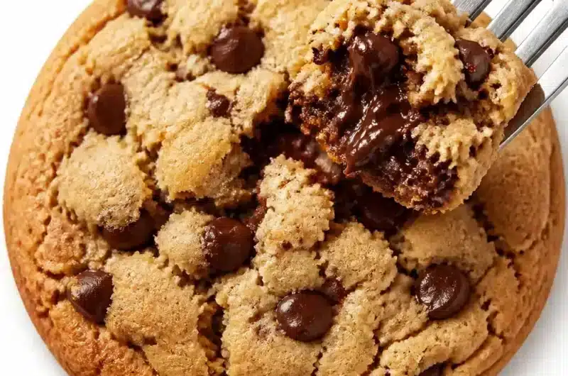 Knusprige Schokoladenstückchen-Kekse frisch gebacken auf einem Teller