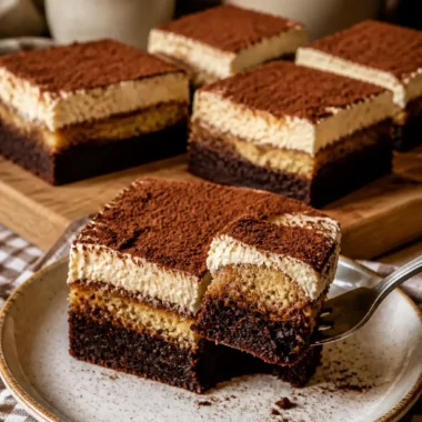 Tiramisu Brownies 38 Schokoladige Tiramisu Brownies mit Kaffeearoma und Mascarponecreme