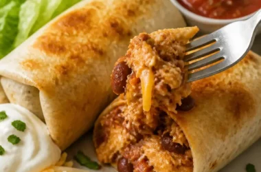 Köstliche Chimichangas, zubereitet im Air Fryer