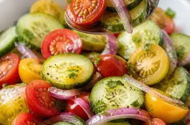 Cucumber Tomato Salad - frischer Salat mit Gurken und Tomaten
