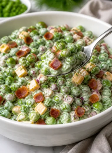 Erfrischender Oster-Erbsensalat mit Erbsen und frischen Kräutern