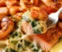 Krabben- und garnelengespickter Lachs