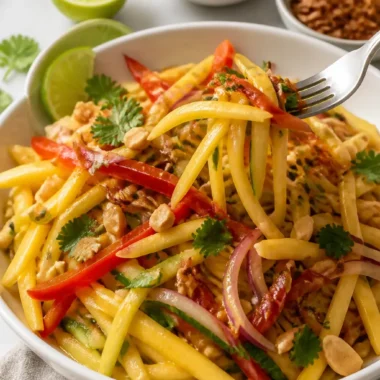 Leckerer Thai Mango Salad mit frischen Zutaten und exotischem Geschmack