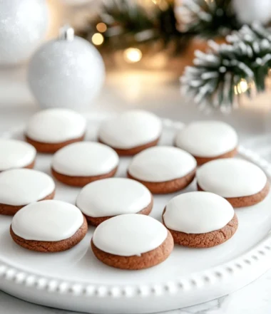 Homemade German Pfeffernüsse Cookies with spices and icing