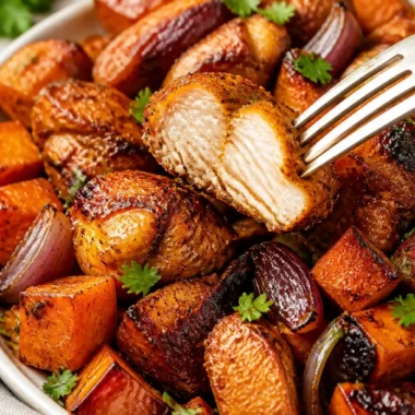 Chili and Brown Sugar Spice Rub Chicken and Sweet Potatoes 38 Hühnchen mit Chili-Braunzucker-Gewürzmischung und süßen Kartoffeln