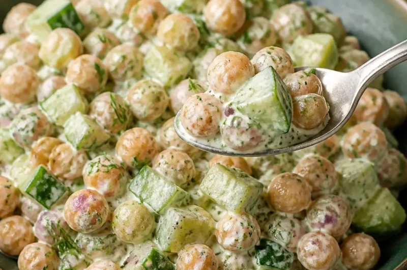 Cremiger Kichererbsensalat für ein schnelles und gesundes Mittagessen
