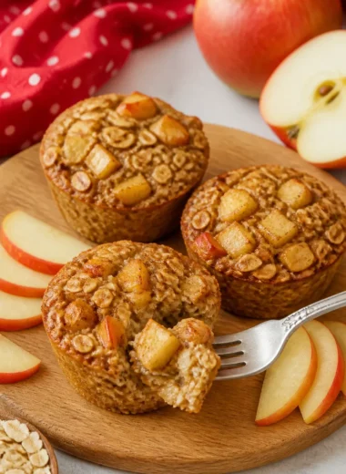 Apfel-Zimt Baked Oatmeal Cups für ein gesundes Frühstück