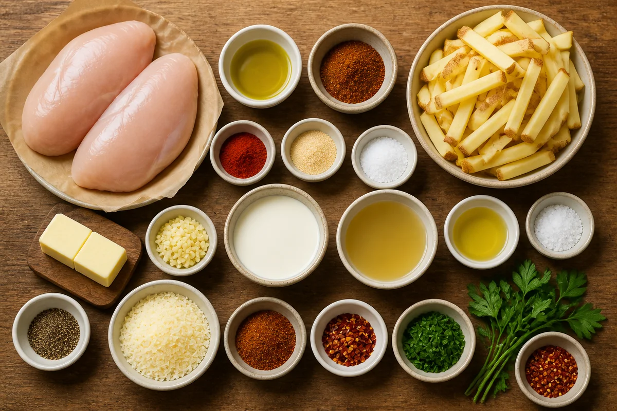 Creamy Cajun Chicken with Crispy Fries