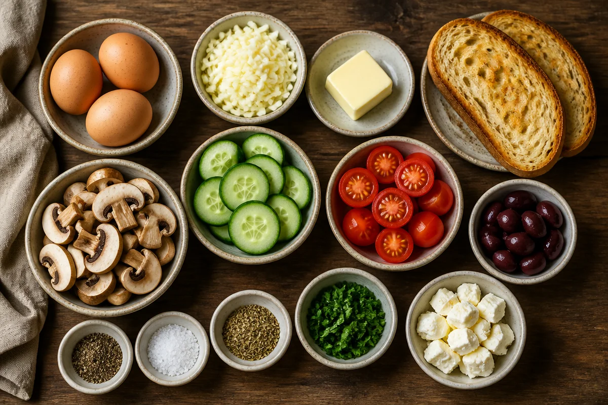 Creamy Mediterranean Omelette Breakfast Bowl