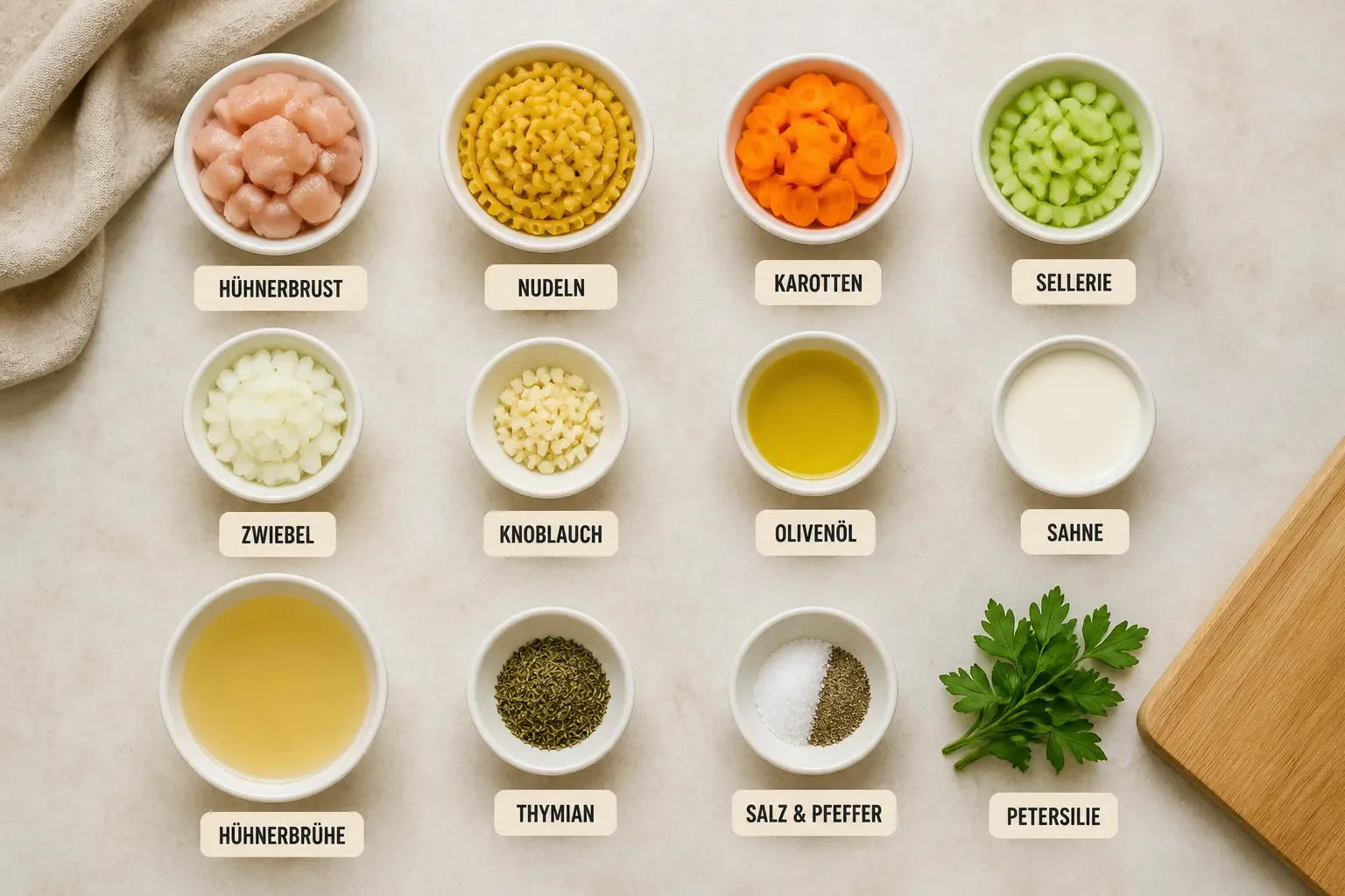 Cremige Hühner-Nudelsuppe 🍲