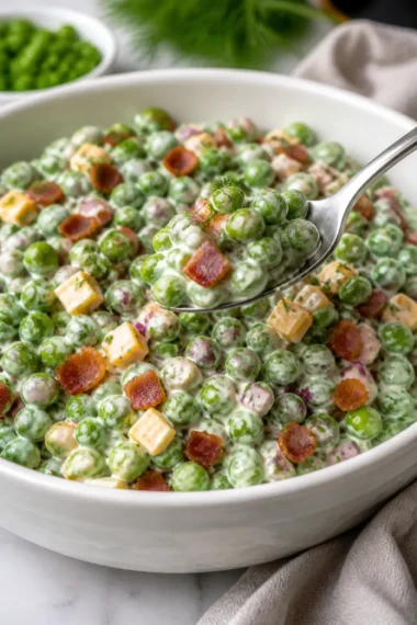 Erfrischender Oster-Erbsensalat mit Erbsen und frischen Kräutern