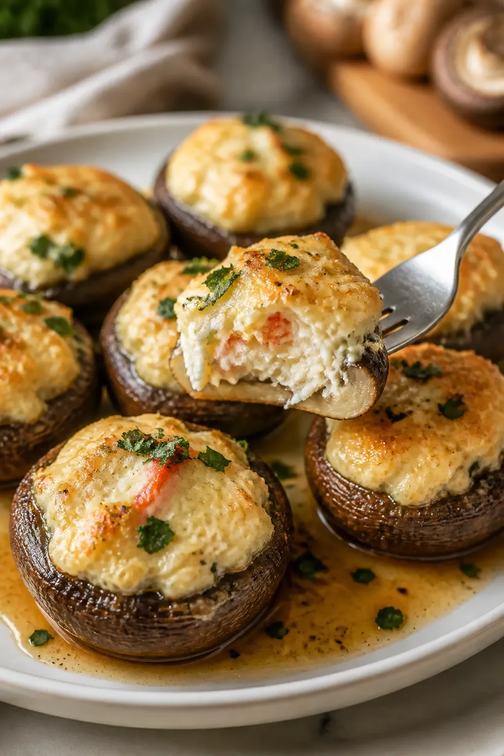Easy Stuffed Mushrooms with Crab and Cheese 32 Easy Stuffed Mushrooms with Crab and Cheese