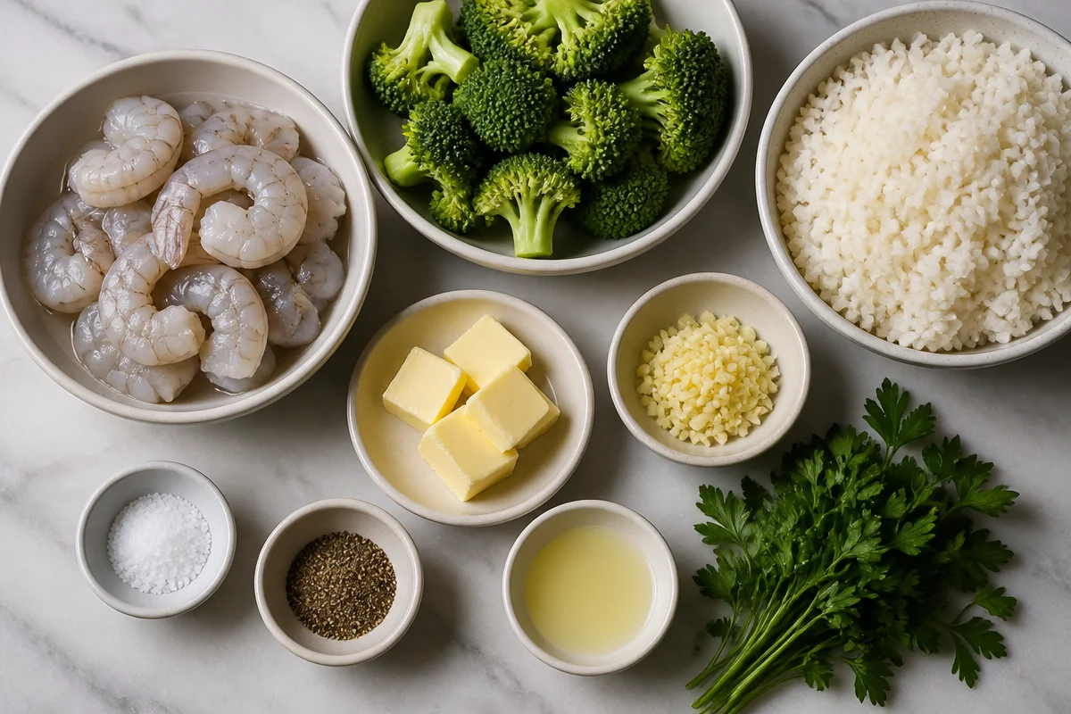 Garlic Butter Shrimp with Broccoli & Rice Bowl
