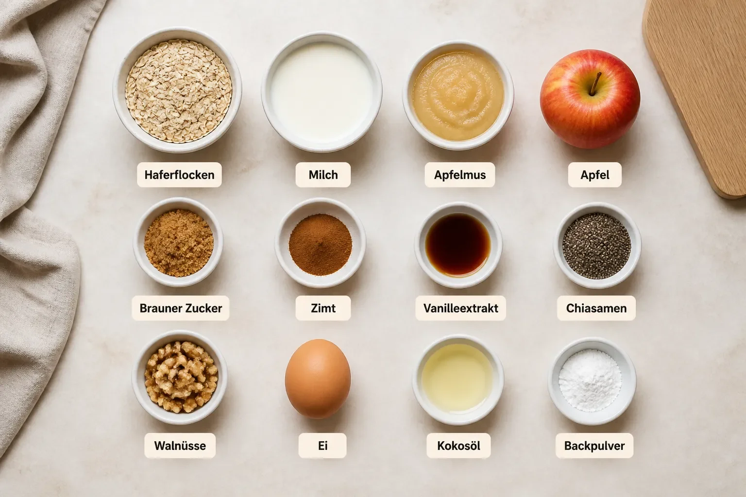 Gebackenes Haferbrei: Apfel-Zimt