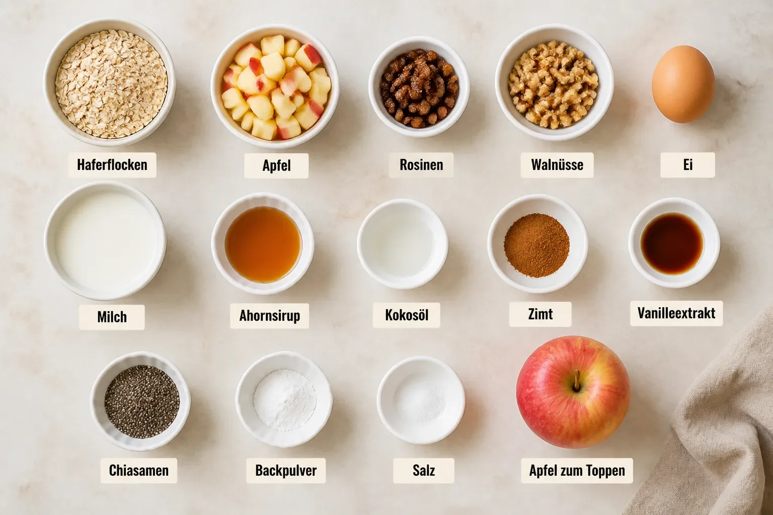 Healthy Apple Baked Oatmeal Recipe