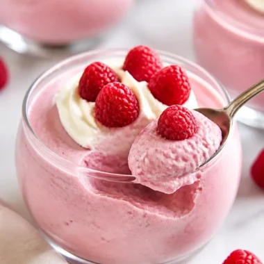 Himbeer-Mousse in einer eleganten Dessertschale