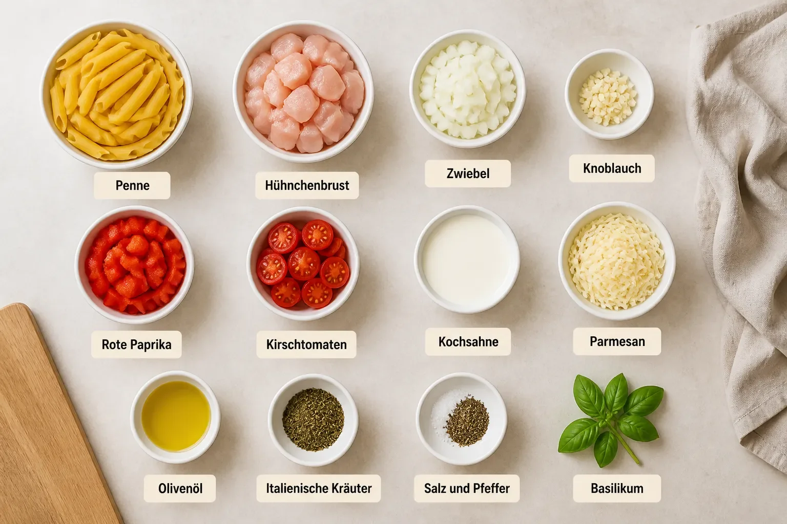 Hühnchen Penne