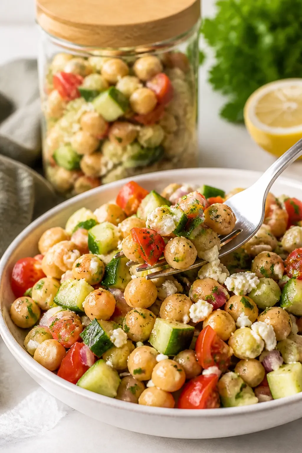 Kichererbsen-Gurken-Salat 32 Kichererbsen-Gurken-Salat
