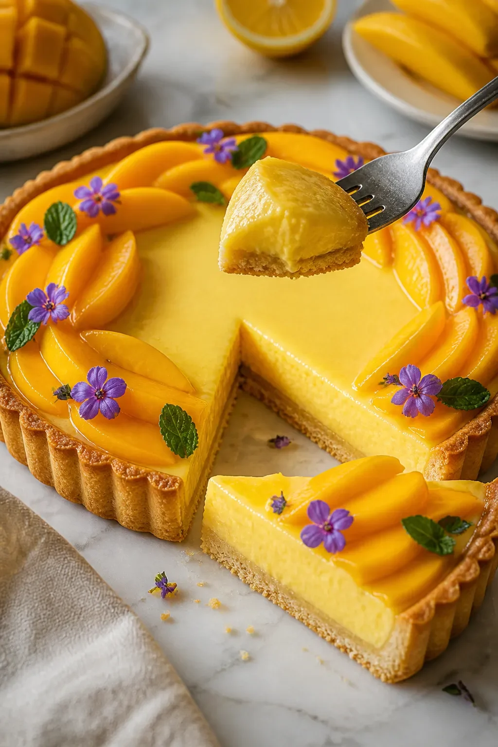 Mango Curd Tart Für Dessertliebhaber