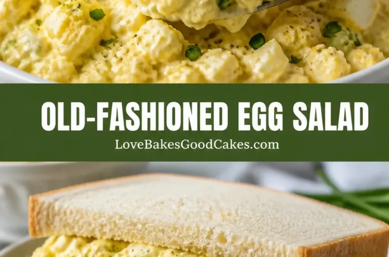 Old-Fashioned Egg Salad auf einem Tisch serviert