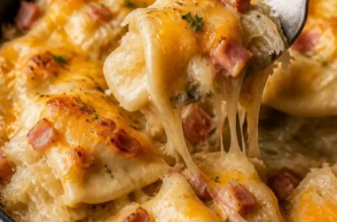 Leckere One Pot Pierogi Casserole aus der Bewitchin' Kitchen.
