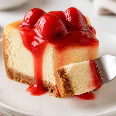 Original New York Cheesecake 38 Klassischer New York Cheesecake mit Sahne und frischen Früchten