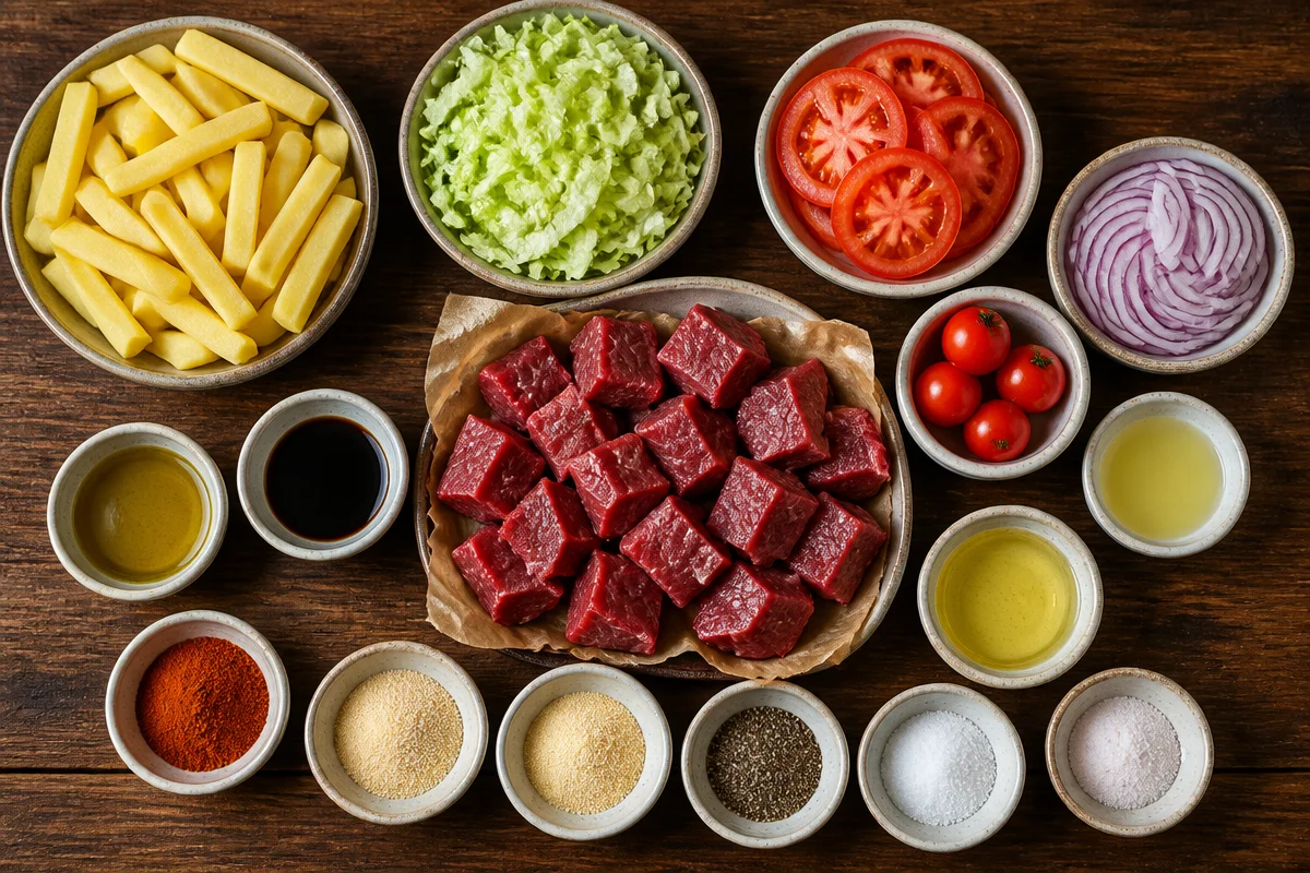 Crispy Beef Skewers Plate
