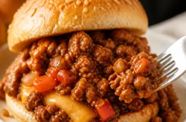 Langsame Kochen Sloppy Joes mit köstlicher Sauce