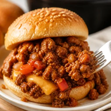 Langsame Kochen Sloppy Joes mit köstlicher Sauce